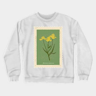 Vintage Stamp Design Featuring Helenium Virginicum Flowers Crewneck Sweatshirt